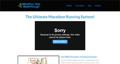 Desktop Screenshot of marathontimebreakthrough.com